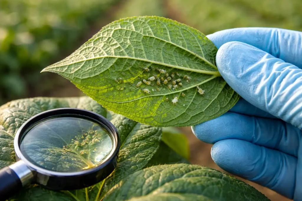 aphids on leaf underside