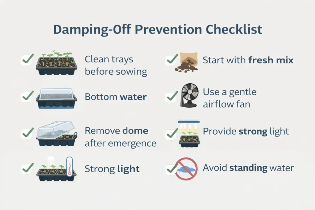 simple checklist for healthy seedling starts