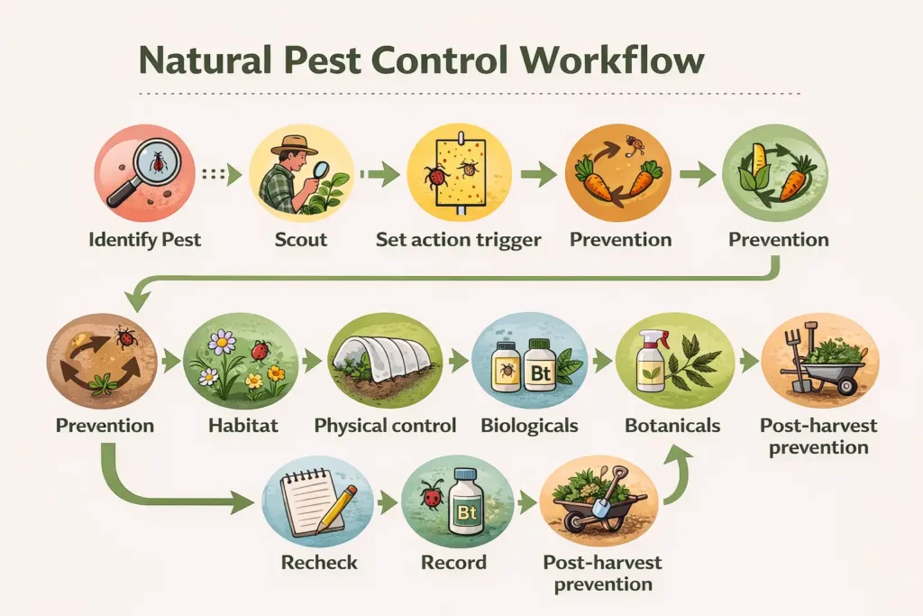 simple workflow from scouting to targeted control