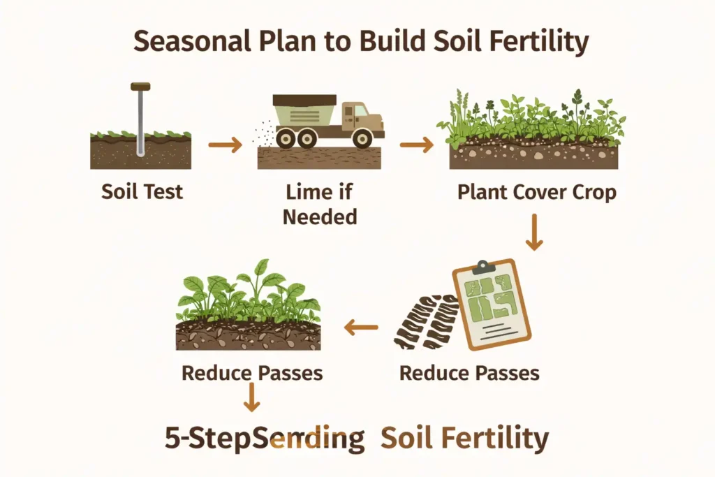 five step seasonal plan for improving soil nutrition and structure