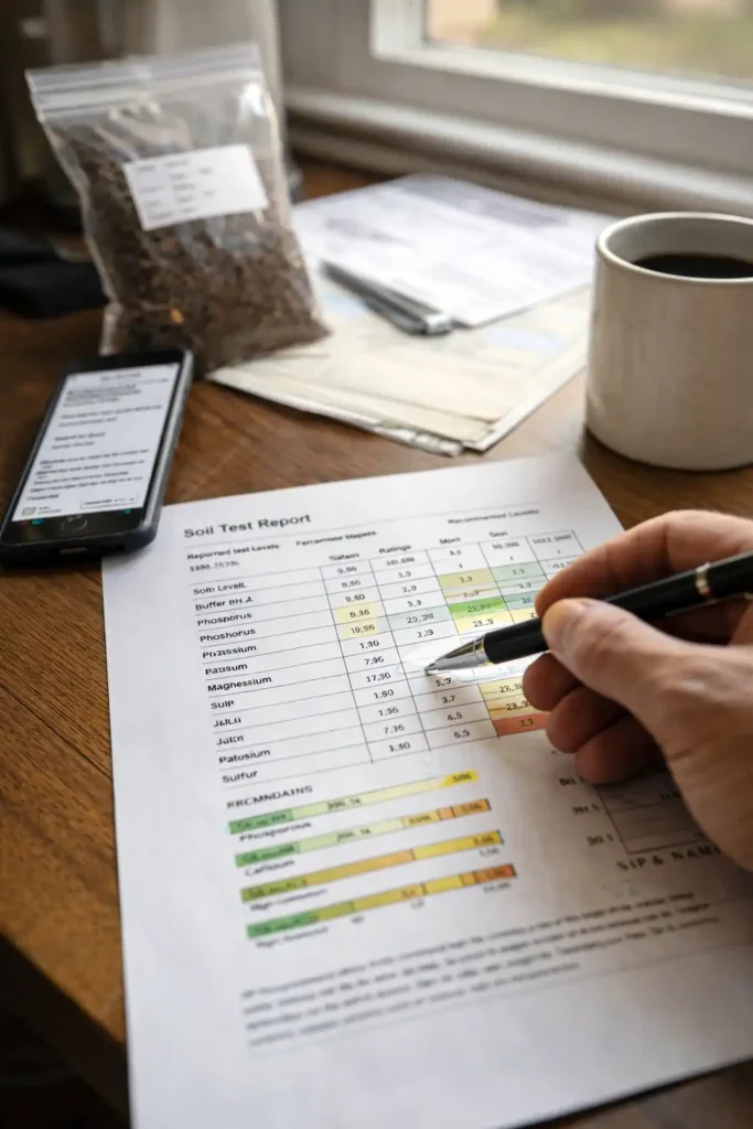 pointing at pH and nutrient results
