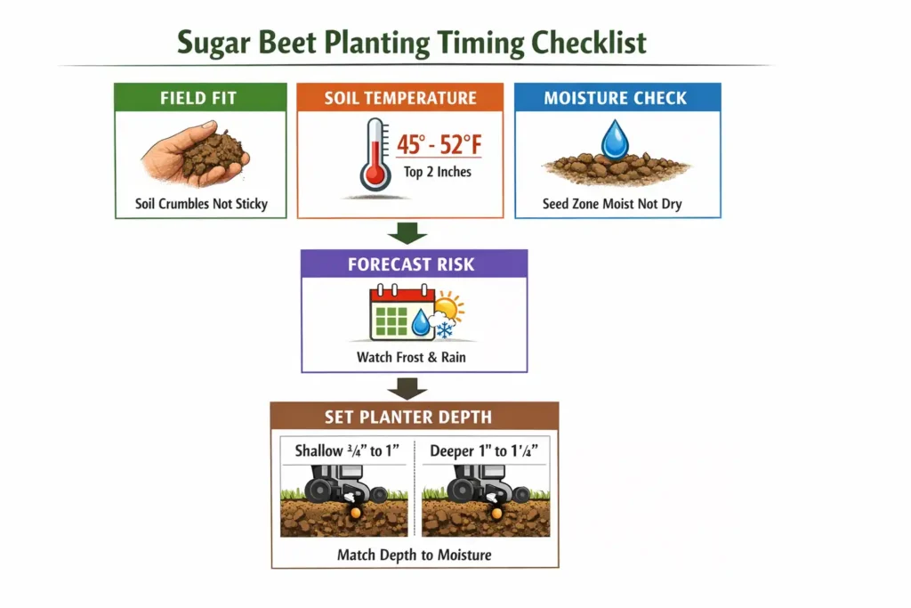 simple planting timing checks and thresholds