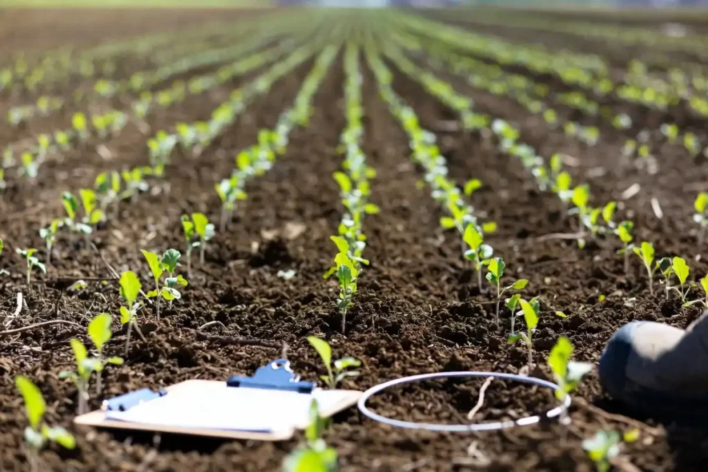 counting sugar beet seedlings for uniform spacing
