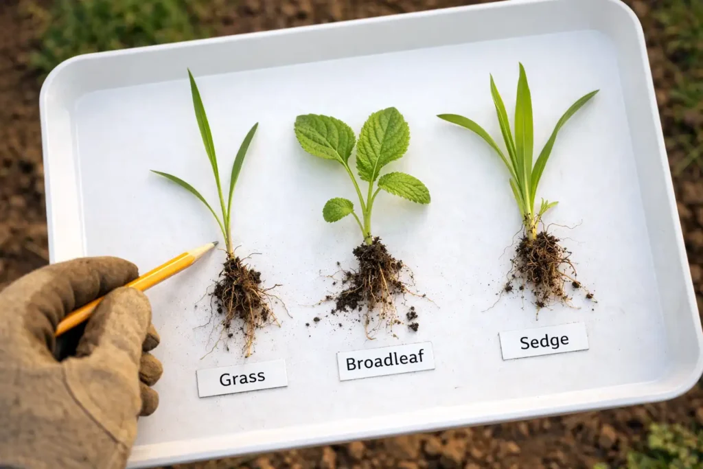 grass broadleaf and sedge seedlings