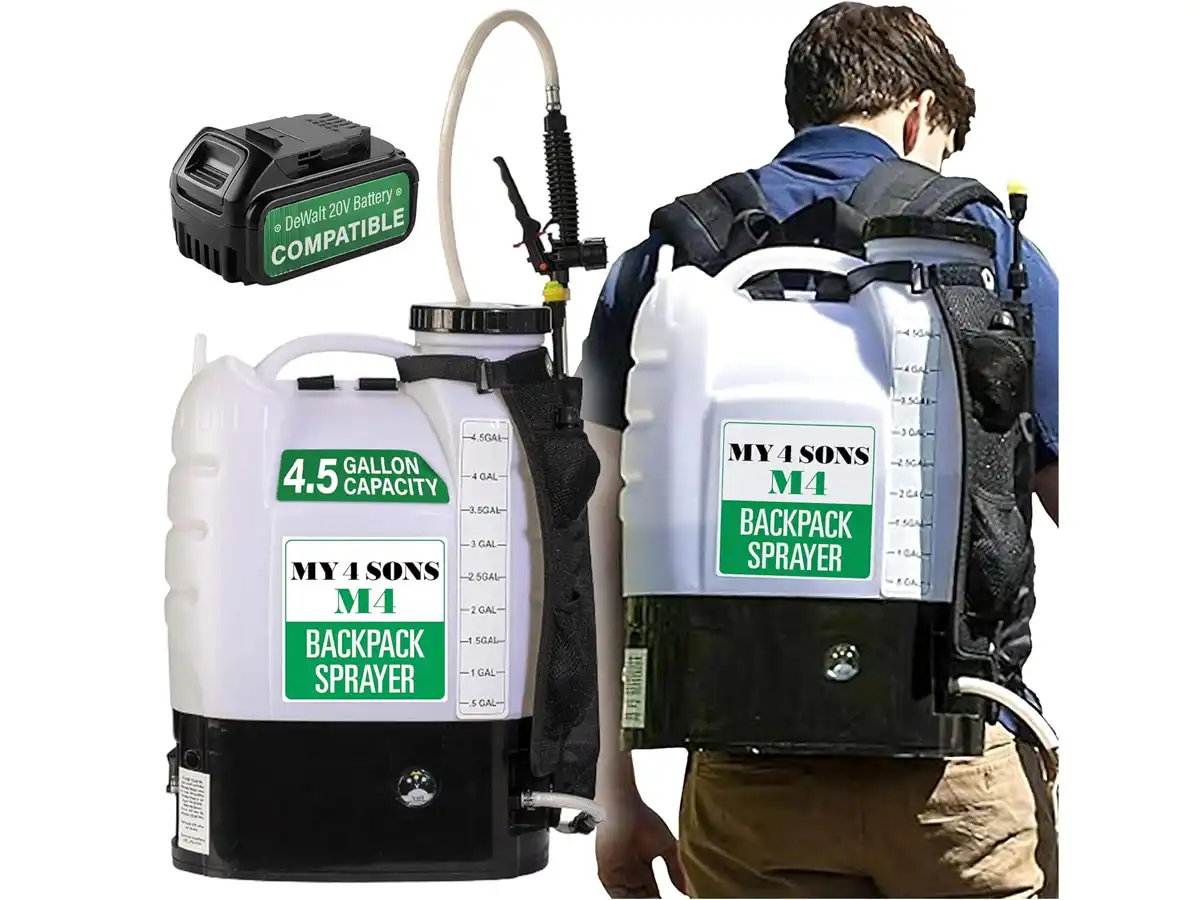 MY4SONS M4 Cordless 4-Gallon Battery Powered Backpack Sprayer