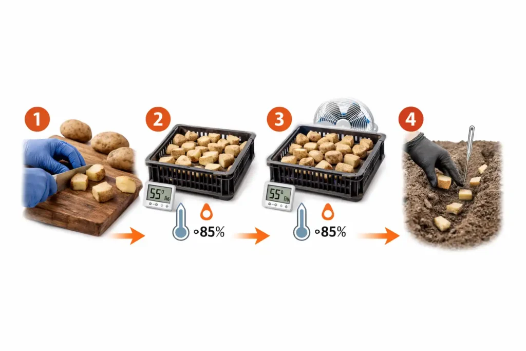 simple workflow for cutting curing and planting seed
