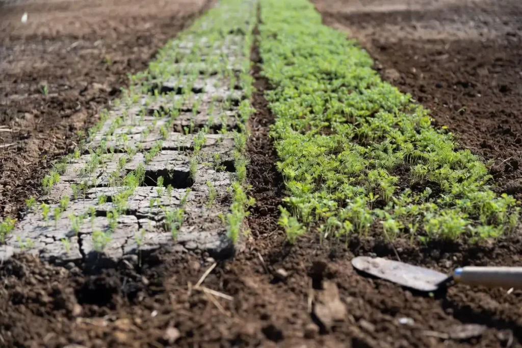 patchy and even carrot emergence comparison