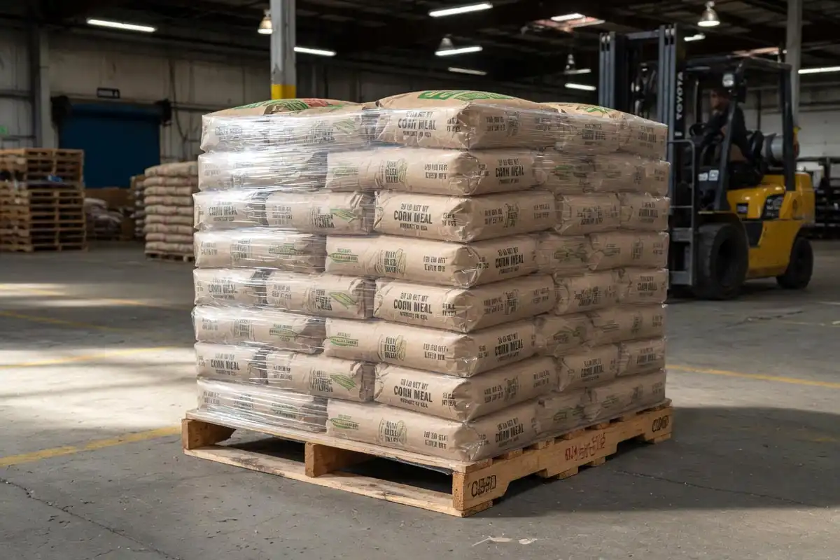 Bags of Corn on a Pallet