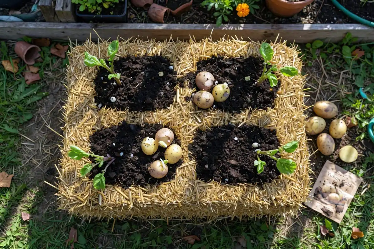 Plant Potatoes in Straw Bales