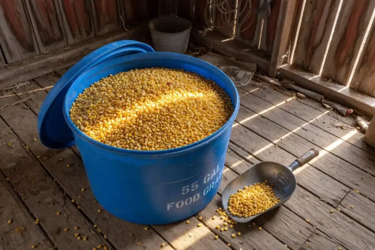 Pounds of Corn in a 55 Gallon Drum