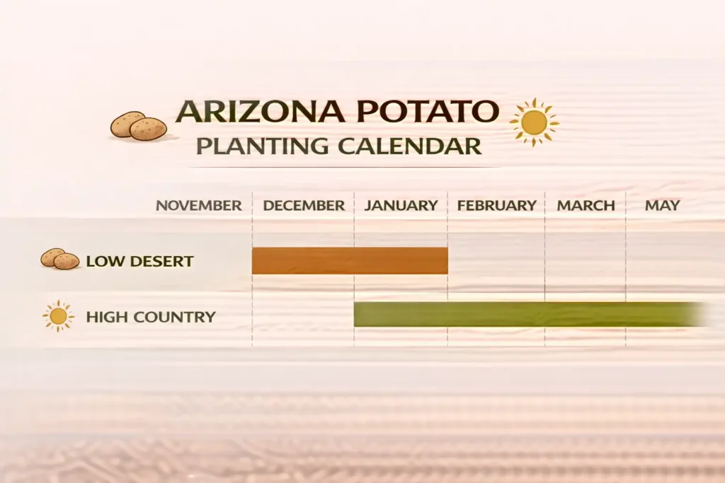 Arizona potato planting calendar by zone