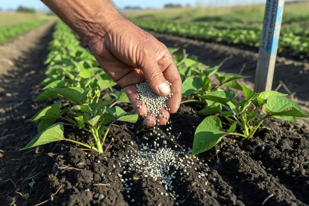 Fertilize sweet potatoes