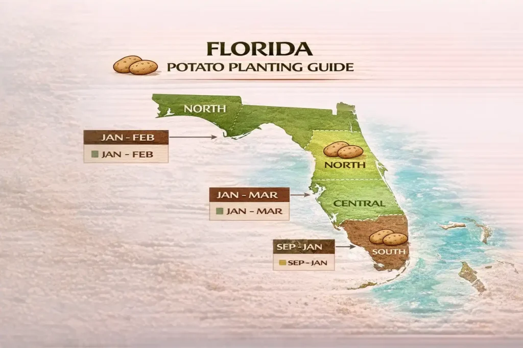 Florida potato planting timeline by region