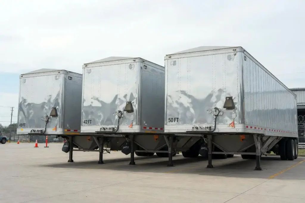Comparison of 40-foot, 42-foot, and 50-foot hopper bottom grain trailers