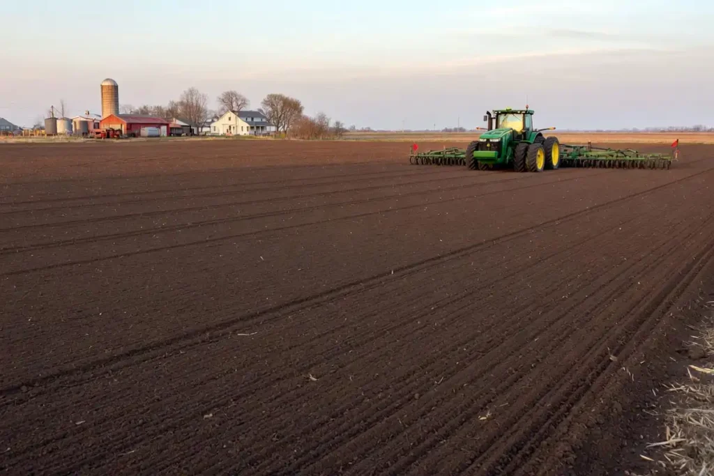 Firm level seedbed ready for spring wheat seeding