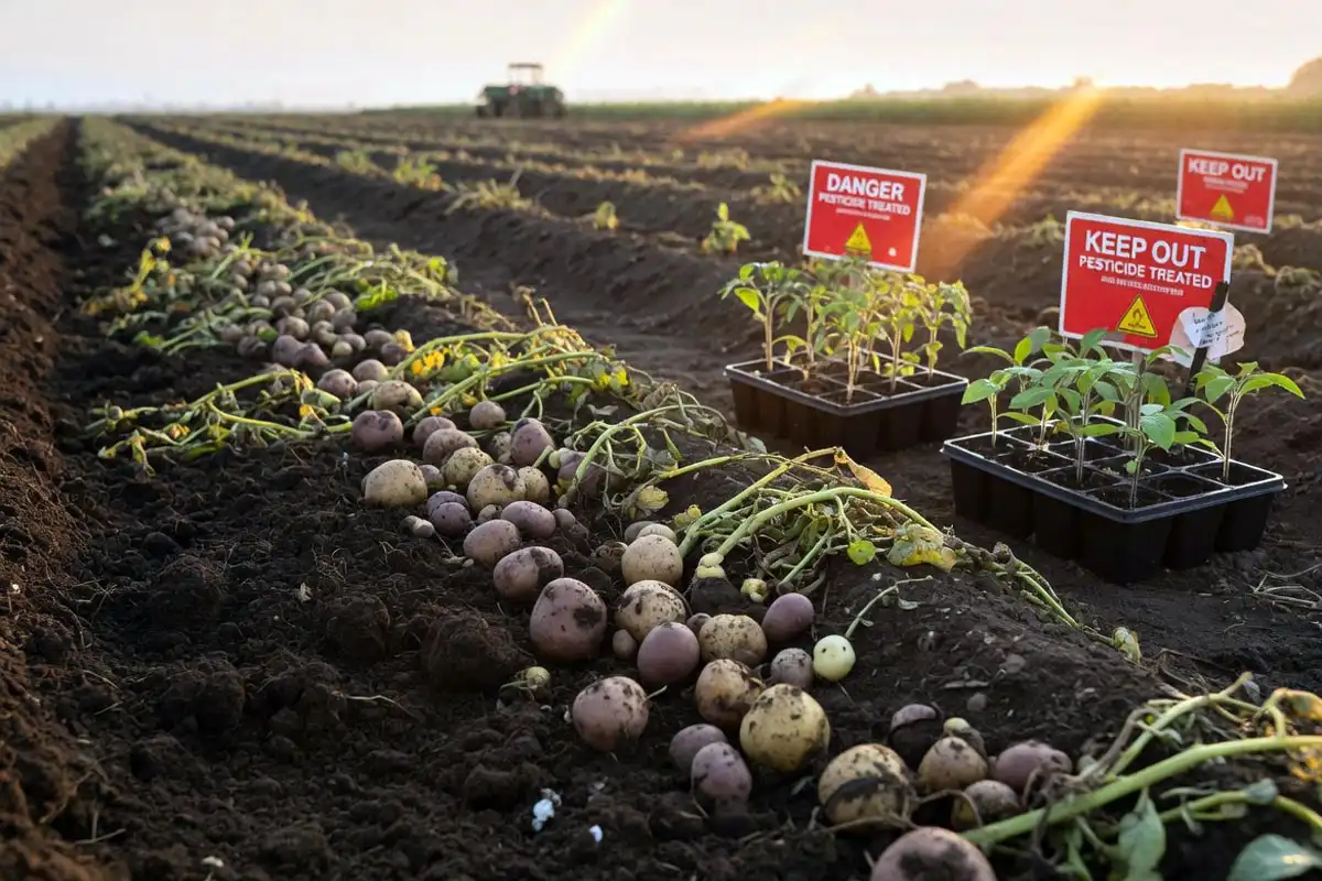 What not to plant after potatoes in a rotated farm plot