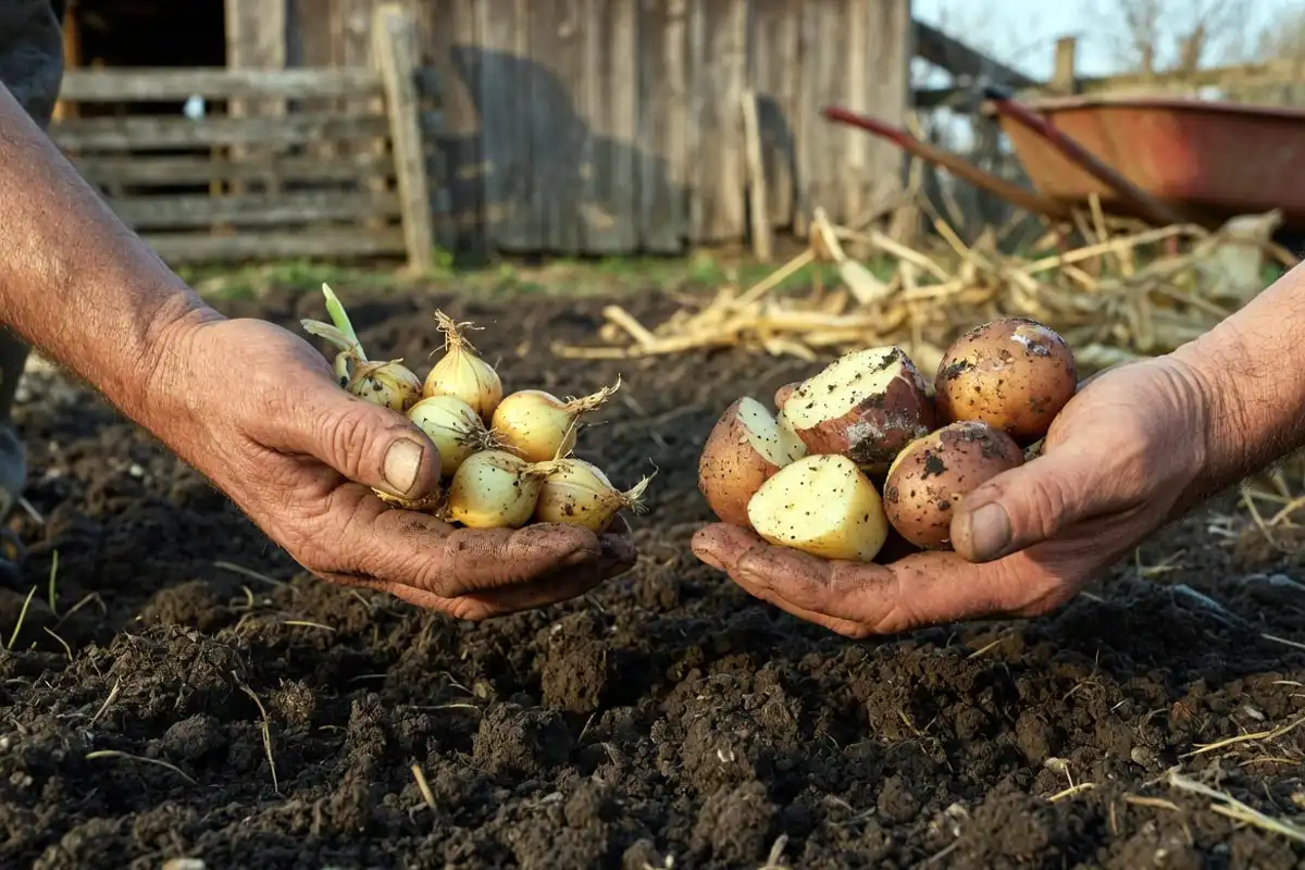 When to plant onions and potatoes in early spring soil