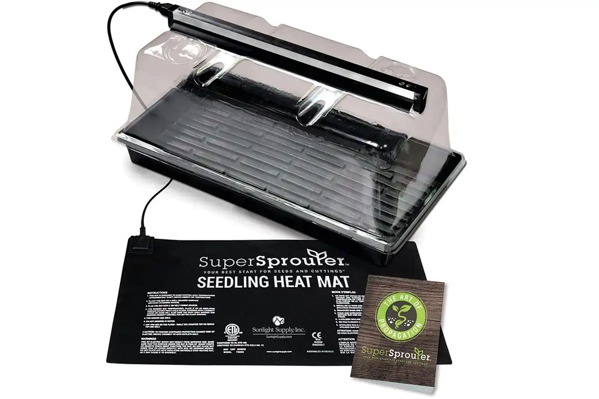 Super Sprouter Premium Heated Propagation Kit with T5 Light
