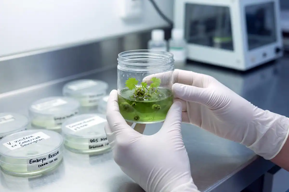 Embryo rescue in tissue culture, how breeders develop new seedless grape varieties