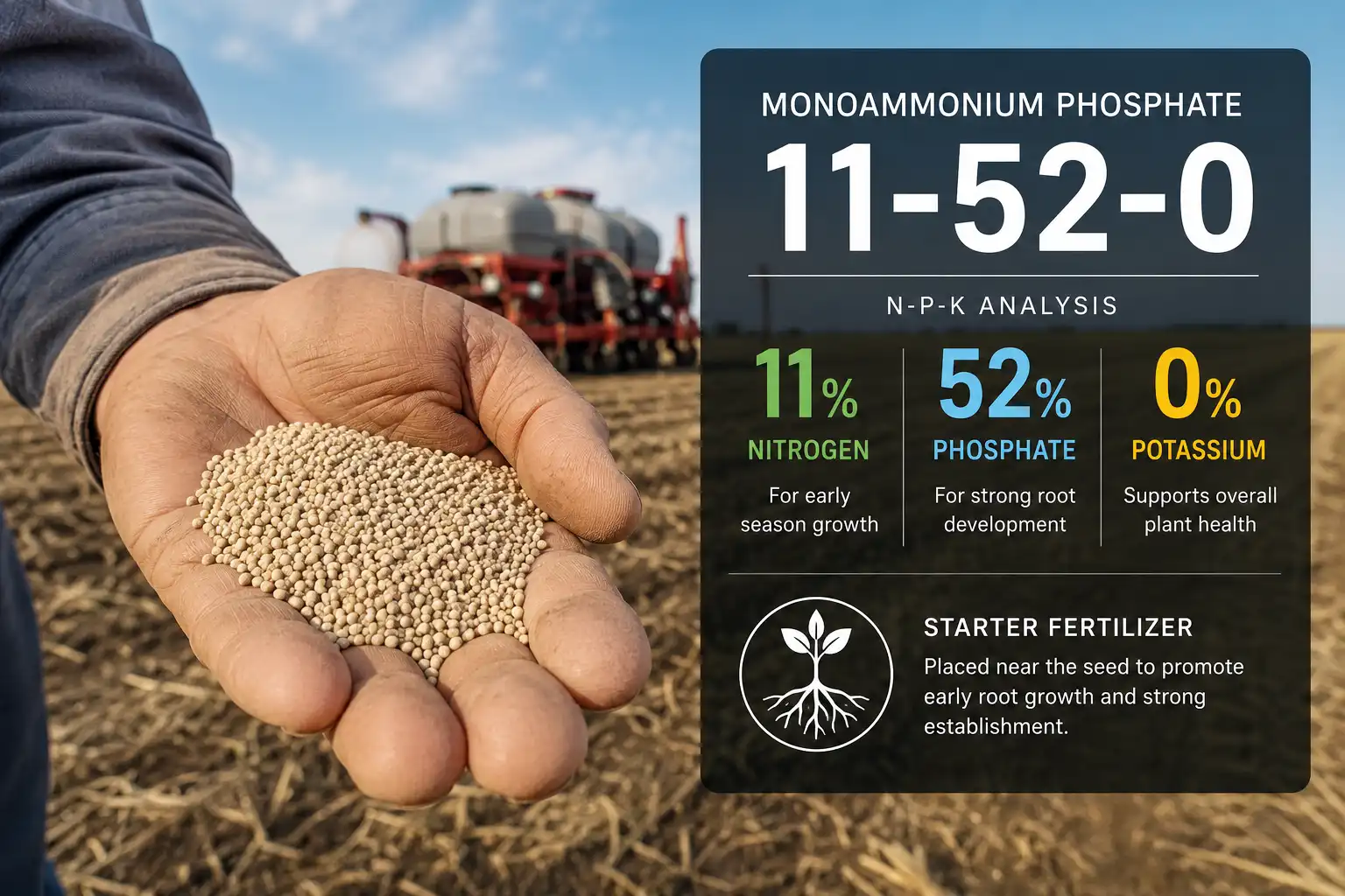 11 52 0 fertilizer NPK breakdown and MAP starter