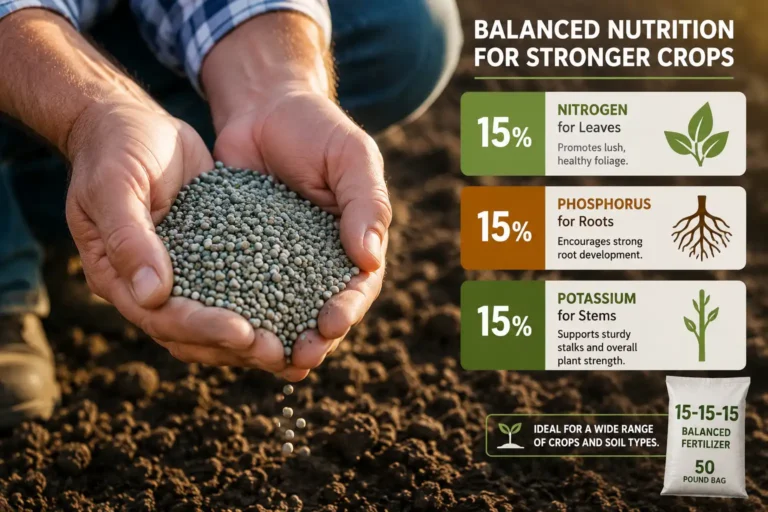 15 15 15 fertilizer NPK balance with granules
