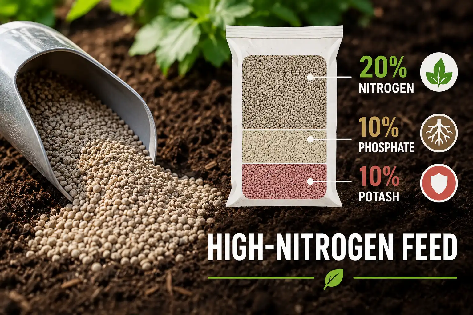 20 10 10 fertilizer npk breakdown with granules infographic