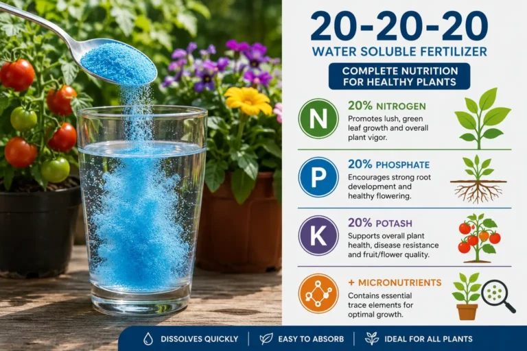 20-20-20 fertilizer explained with NPK breakdown and container plants