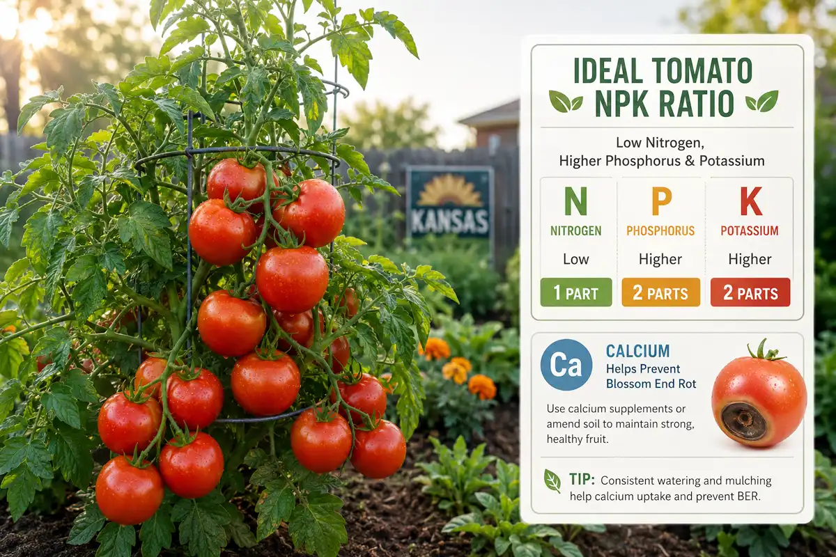 Best Fertilizer for Tomatoes Ripe Plant With Npk and Calcium Photo