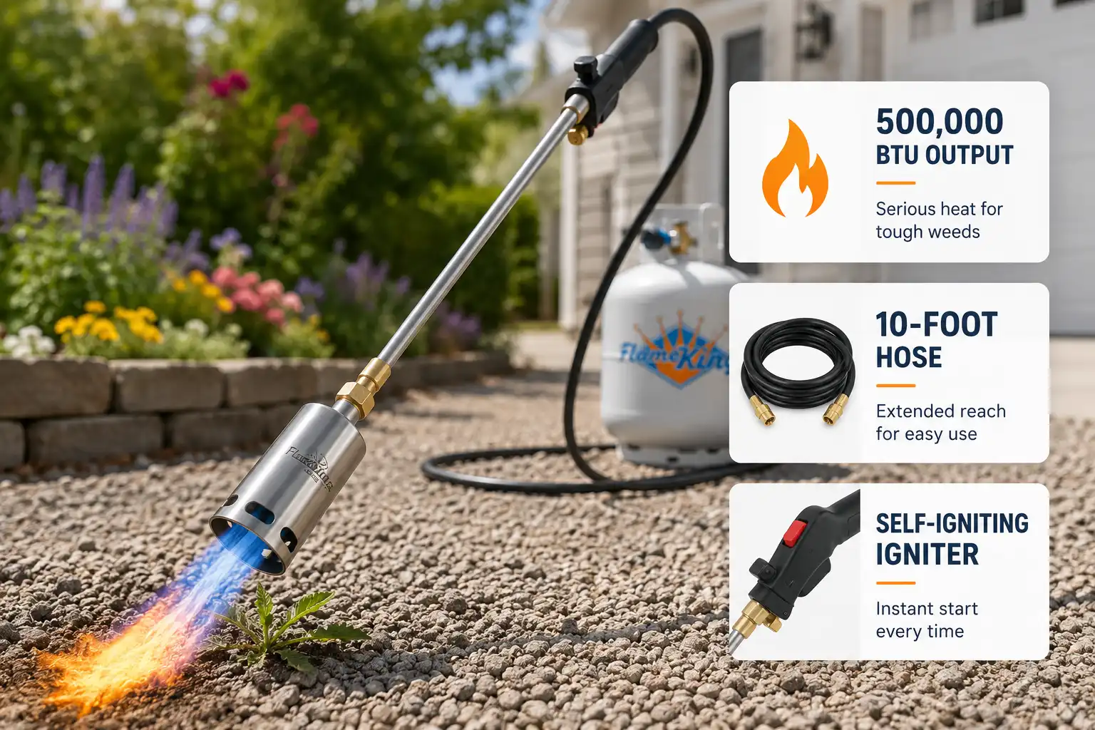 Best Flame Weeder for Gardens, Driveways and Small Farms