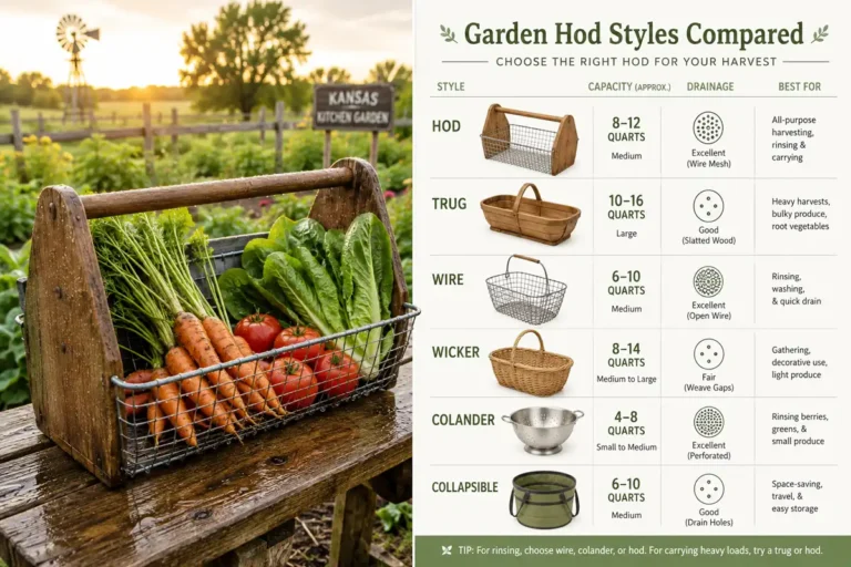 Best garden harvest basket styles compared beside a loaded wood and wire hod