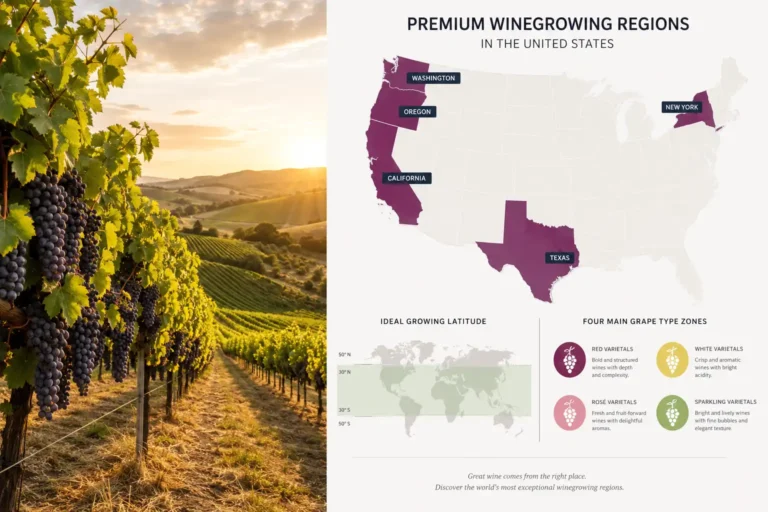 World and US maps about where grapes grow by region and zone