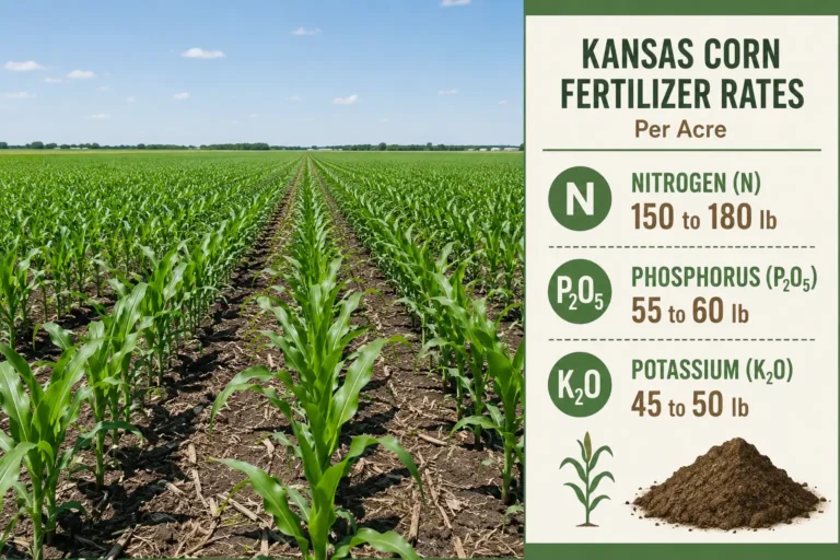 Exactly how much fertilizer per acre for corn nitrogen phosphorus potassium rates Kansas field