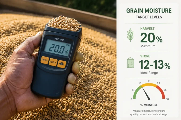 Measuring moisture content in rice paddy with a digital grain meter and target readings