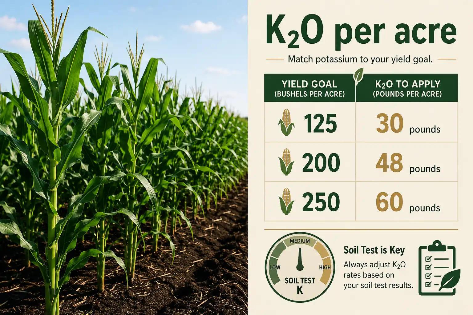 Exactly How Much Potassium Does Corn Require Per Acre