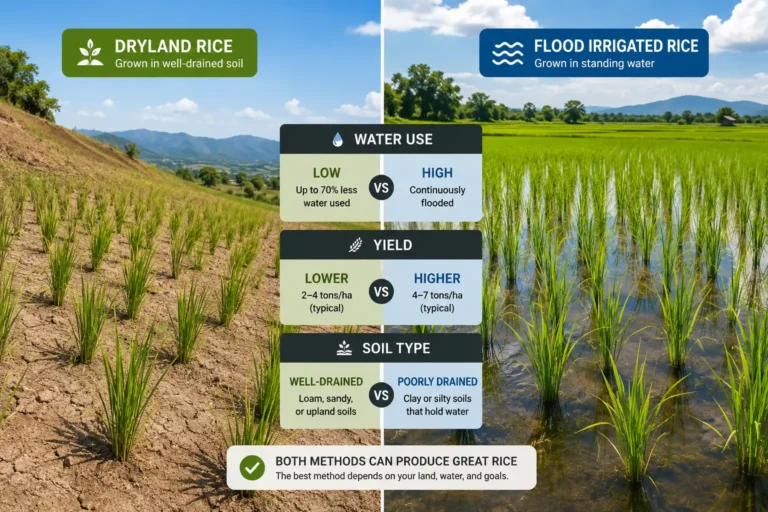 The differences between Upland Rice and Paddy Rice
