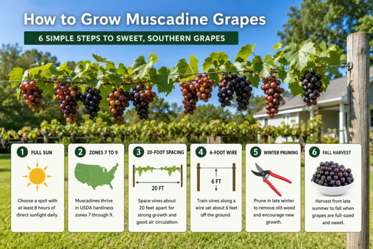 How to grow muscadine grapes step by step on a single wire trellis