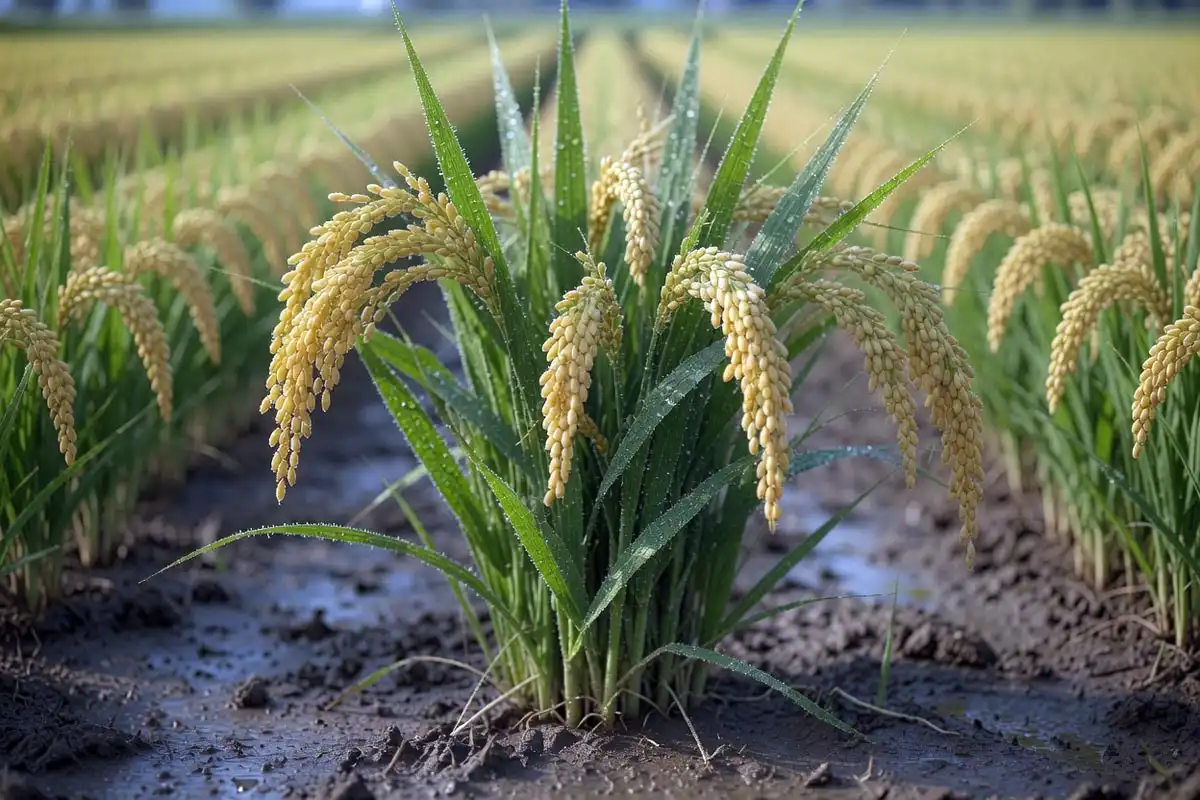 Complete rice plant identification, and appearance