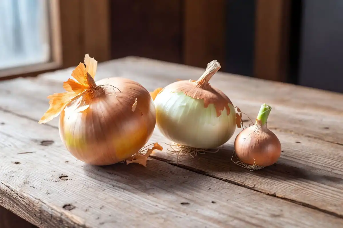 Bulb size follows leaf count, so an onion that starts late builds few leaves and finishes small.