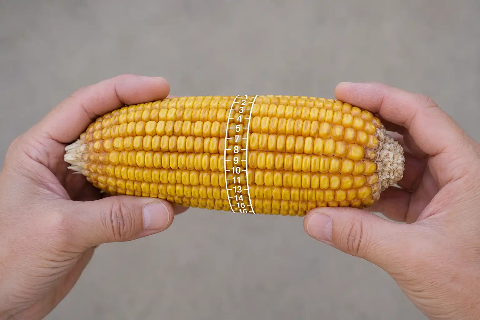 Count rows around the middle of the ear where they run straight, then count one full row from base to tip and multiply.